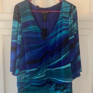 Lane Bryant Ocean Wave Patterned Dress